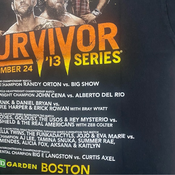 2013 WWE Survivor Series PPV Event Promo Graphic T-Shirt Size Medium Wrestling - Picture 12 of 16